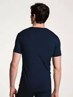 Бесшовная футболка из современной ткани с антибактериальными свойствами синего цвета CALIDA 14080c480